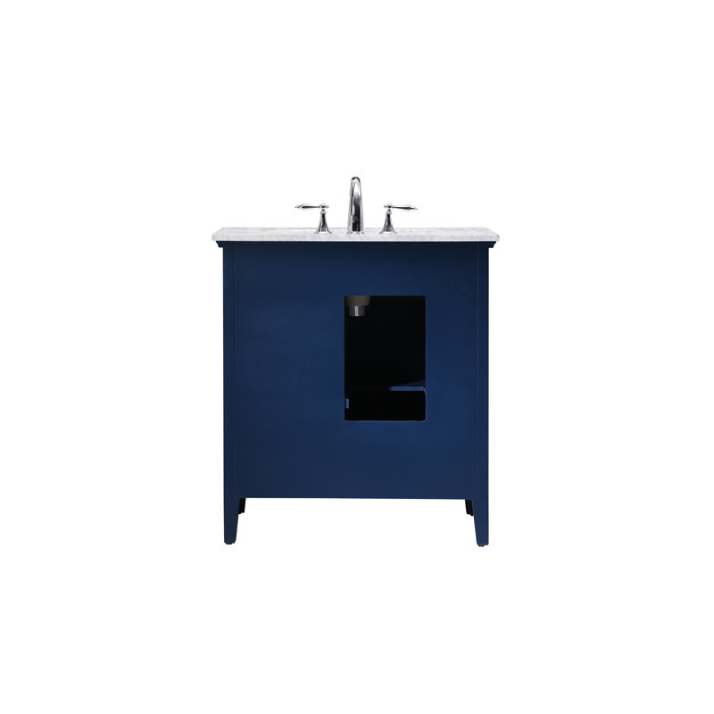 Andover Mills™ Waut 32'' Single Bathroom Vanity with Marble Top